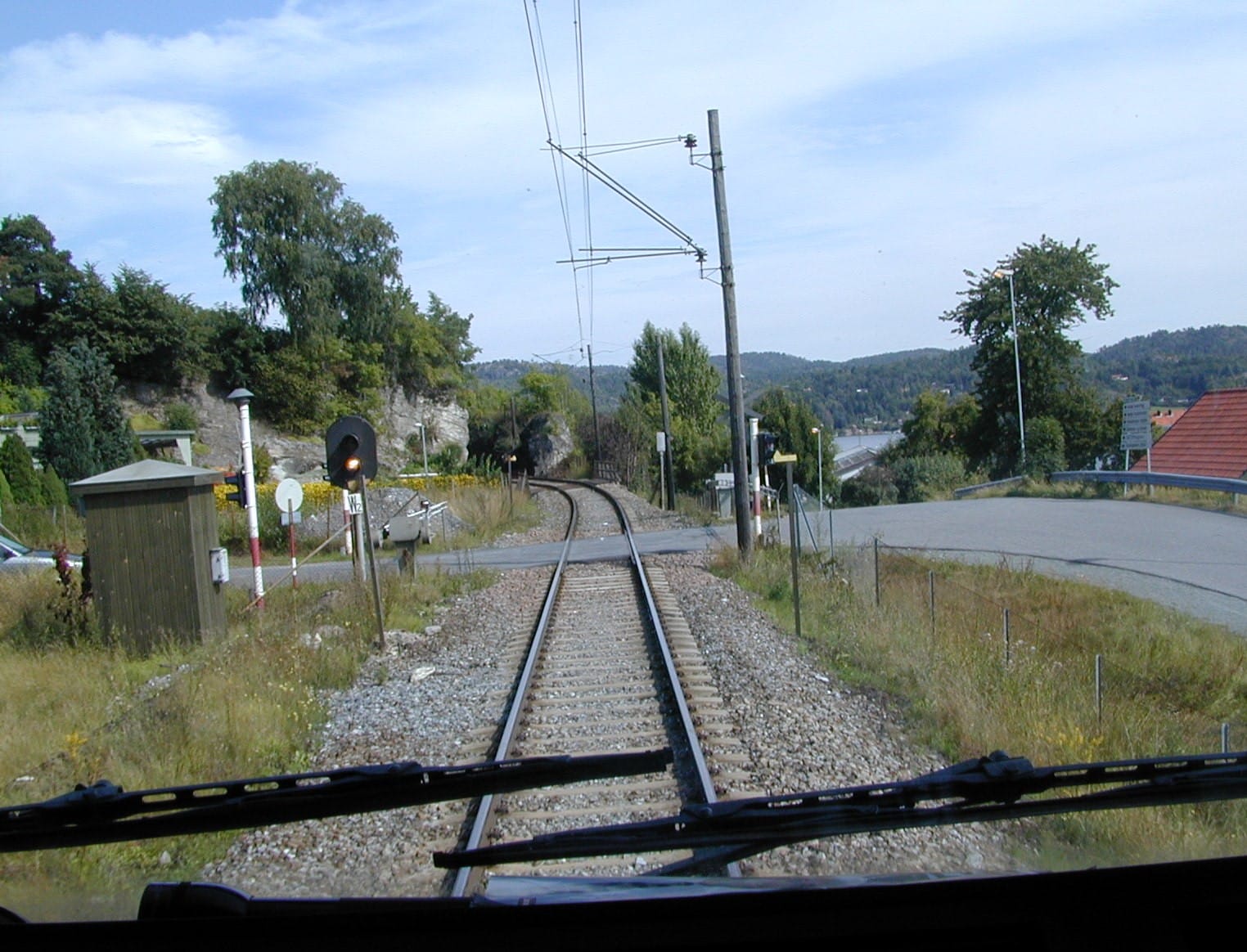 Planovergang på Brevikbanen.