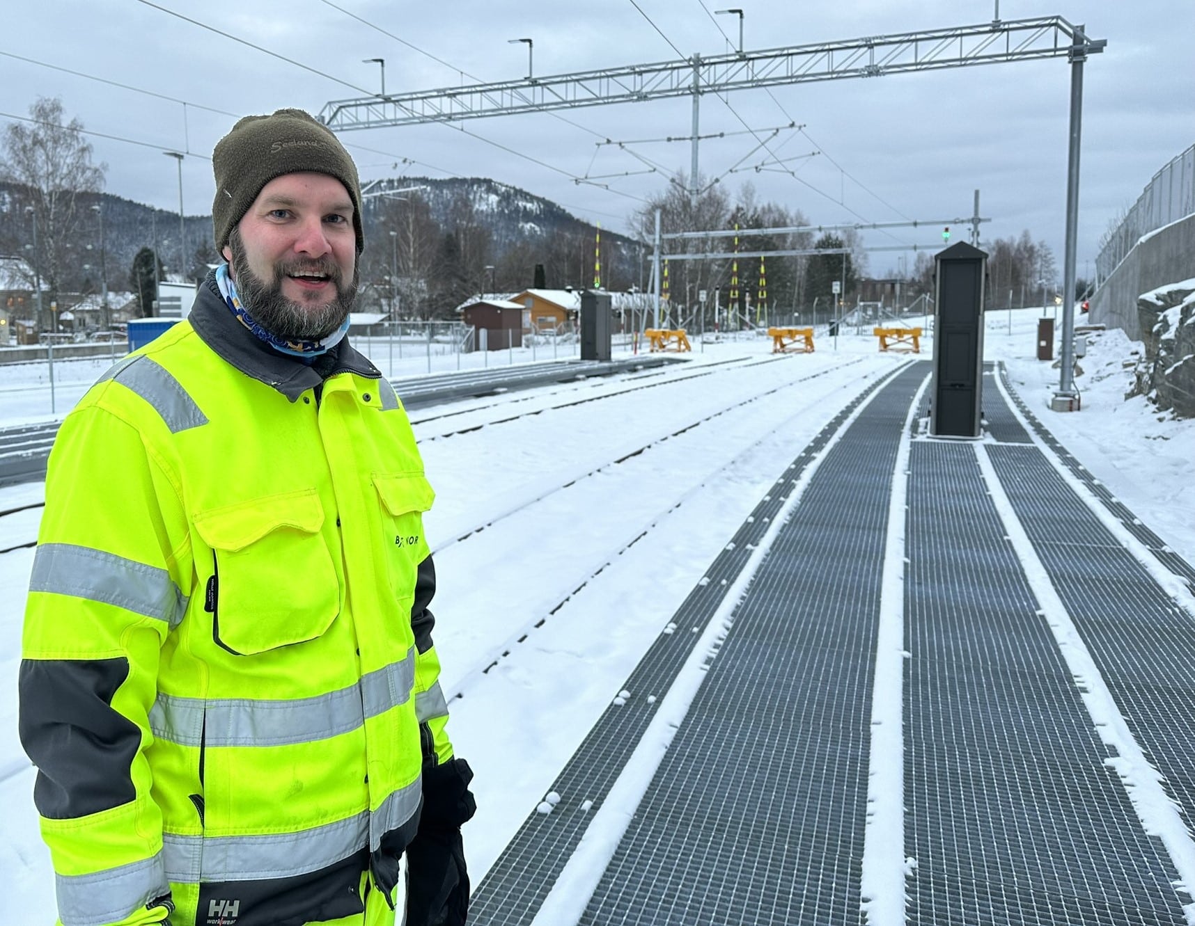 Prosjektleder Tobjørn Mork i Bane NOR på Kongsberg togparkering og Numedalsbanen