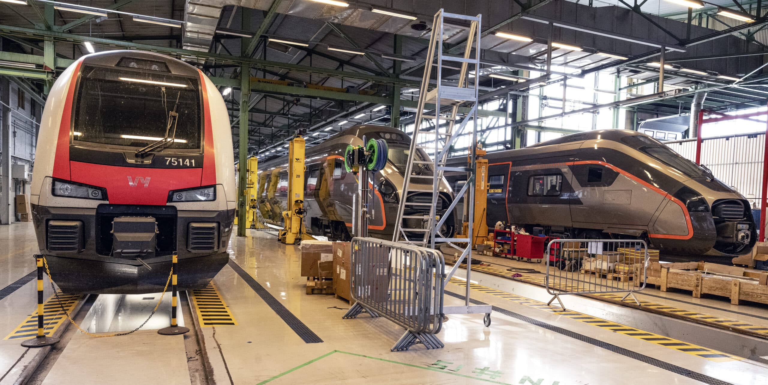 ERTMS ombygging av tog på verksted