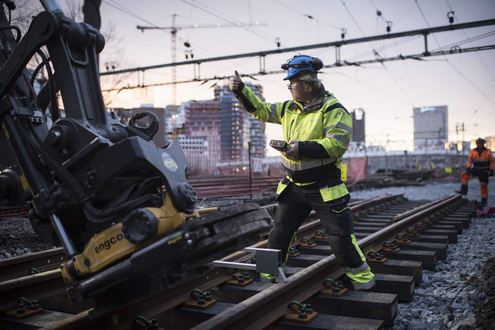 Vedlikehold på jernbanen ved Oslo S