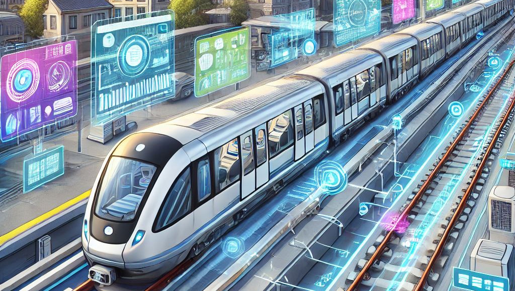 KI-generert illustrasjon av automatisk togframføring