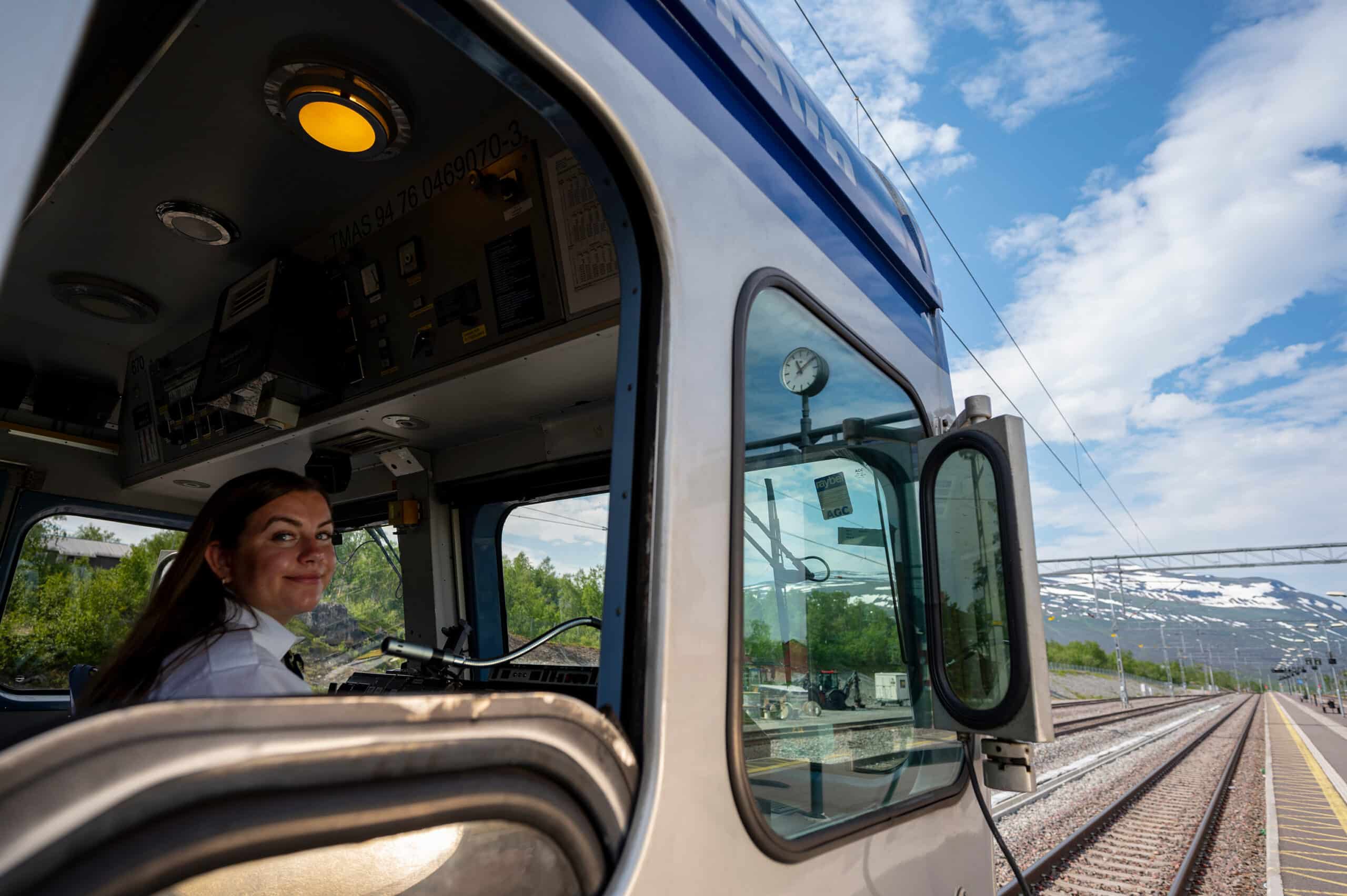 Kvinnelig lokfører i Narvik