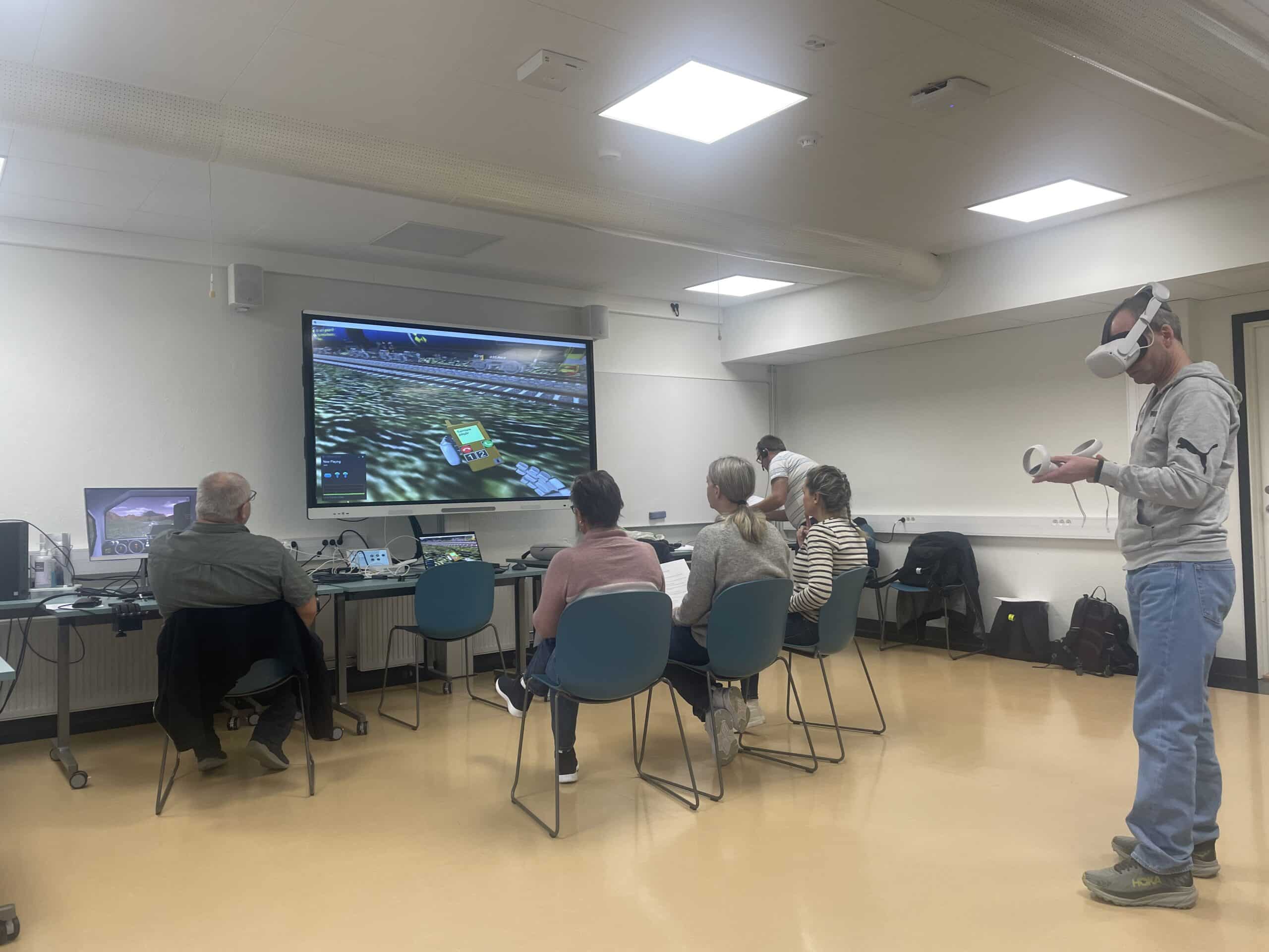 Simulering med VR var populært.