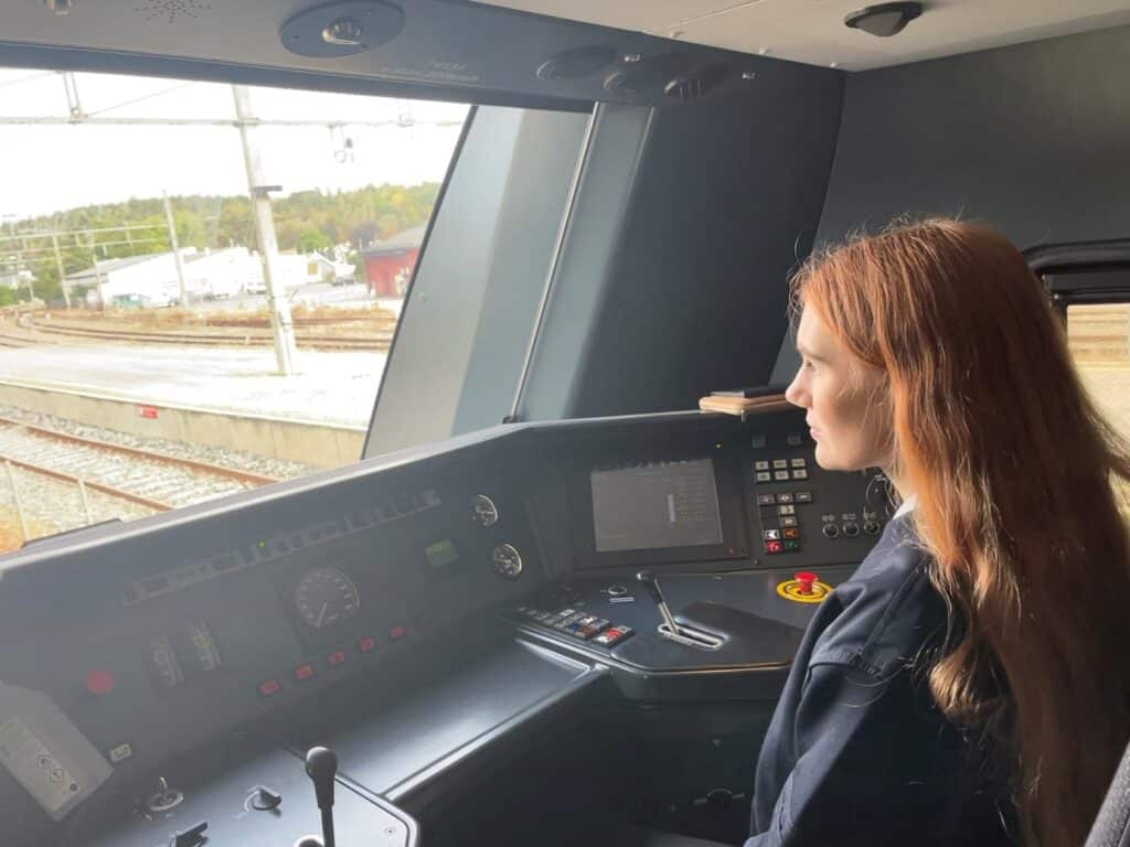 Student på øvingskøyring